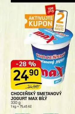 Flop Choceňská Mlékárna Choceňský smetanový jogurt max bílý nabídka