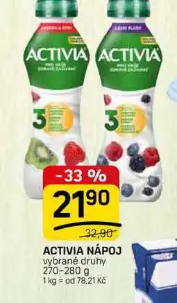 Flop ACTIVIA NÁPOJ vybrané druhy nabídka