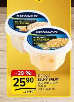 Flop ZELNÝ SALÁT vybrané druhy nabídka