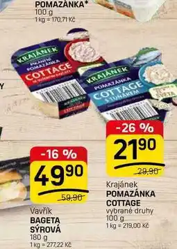Flop POMAZÁNKA COTTAGE vybrané druhy nabídka