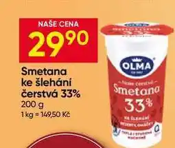 Hruška OLMA Smetana ke šlehání čerstvá 33% nabídka