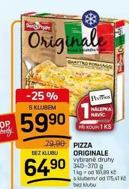 Flop PIZZA ORIGINALE vybrané druhy nabídka