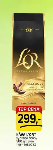 Flop KÁVA L'OR* vybrané druhy 500 g | zrno nabídka
