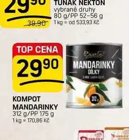 Flop KOMPOT MANDARINKY 312 g/PP 175 g nabídka