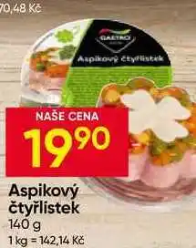 Hruška Gastro Aspikový čtyřlístek nabídka