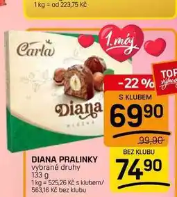 Flop DIANA PRALINKY vybrané druhy nabídka