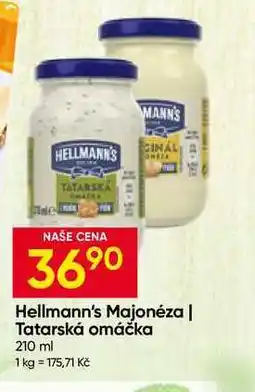 Hruška Hellmann's tatarská omáčka, majonéza 210ml, vybrané druhy nabídka