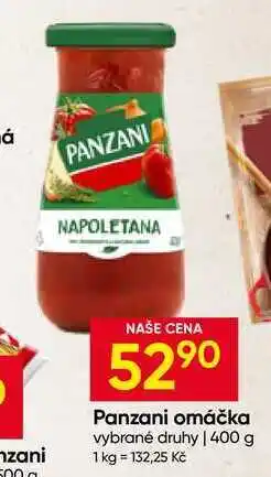 Hruška Panzani omáčka vybrané druhy nabídka