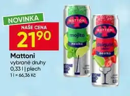 Hruška Mattoni vybrané druhy 0,33l plech nabídka