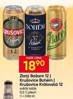 Hruška Krušovice Bohém 0,5l plech nabídka