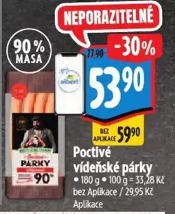 Albert Poctivé vídeňské párky nabídka