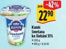 Albert Kunín Smetana ke šlehání 31% nabídka