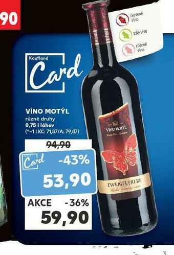 Kaufland Víno motýl nabídka