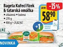 Albert Bageta Kuřecí řízek & tatarská omáčka nabídka