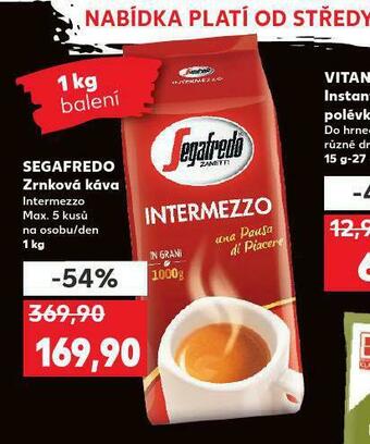 Kaufland Segafredo zrnková káva nabídka