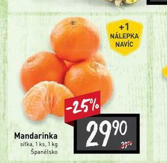 Billa Mandarinky nabídka