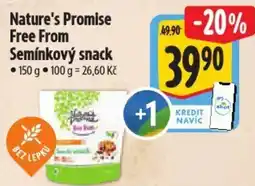 Albert Nature's Promise Free From Semínkový snack nabídka