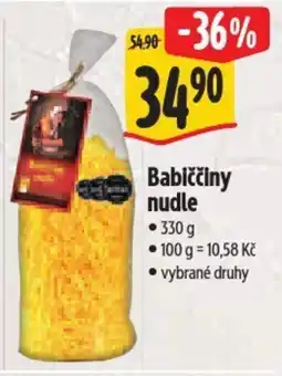 Albert Babiččiny nudle nabídka