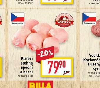 Billa Kuřecí stehna spodní a horní nabídka