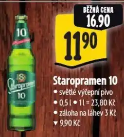 Albert Staropramen 10 světlé výčepní pivo nabídka