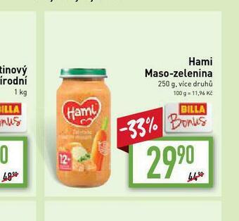 Billa Hami maso-zelenina nabídka