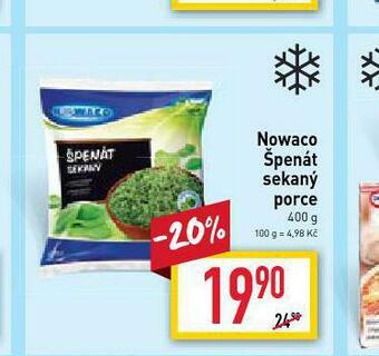 Billa Nowaco špenát sekaný porce nabídka