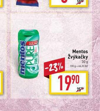 Billa Mentos žvýkačky nabídka