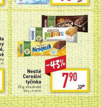 Billa Nestlé cereální tyčinka nabídka