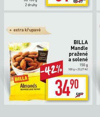 Billa Billa mandle pražené a solené nabídka