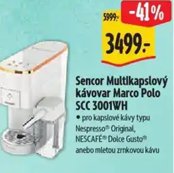 Albert Sencor Multikapslový kávovar Marco Polo SCC 3001WH nabídka