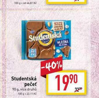 Billa Orion studentská pečeť nabídka