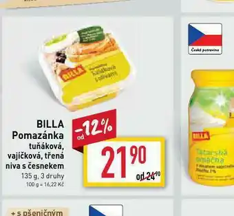 Billa Billa pomazánka vajíčková nabídka