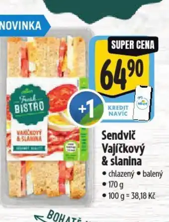 Albert Sendvič Vajíčkový & slanina nabídka
