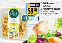 Albert Salát Hummus s kuřetem a rajčatovým pestem nabídka
