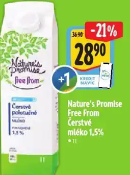 Albert Nature's Promise Free From Čerstvé mléko 1,5% nabídka