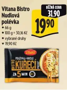 Albert Vitana Bistro Nudlová polévka nabídka