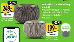 Albert Květináč COZY S/M béžový a hnědý nabídka