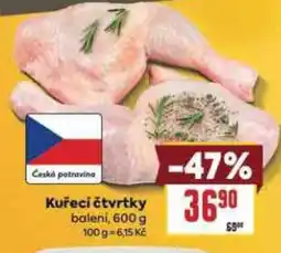 Billa Kuřecí čtvrtky balení nabídka