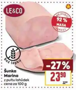 Billa Šunka Marina z pultu lahůdek nabídka