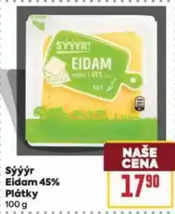 Billa Sýýýr Eidam 45% Plátky nabídka