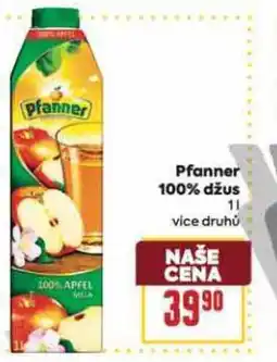 Billa Pfanner 100% džus nabídka