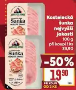 Billa Kostelecká šunka nejvyšší jakosti nabídka