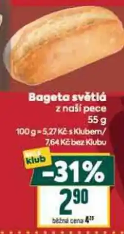 Billa Bageta světlá z naší pece nabídka