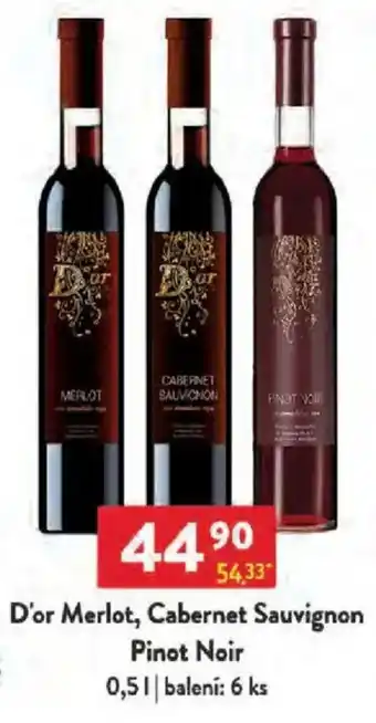 Qanto D'or Merlot, Cabernet Sauvignon Pinot Noir nabídka