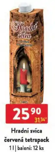 Qanto Hradní svíca červená tetrapack nabídka