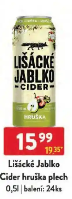 Qanto Lišácké Jablko Cider hruška plech nabídka
