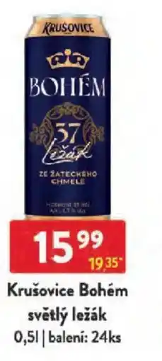 Qanto Krušovice Bohém světlý ležák nabídka