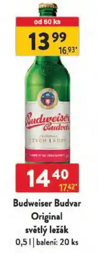 Qanto Budweiser Budvar Original světlý ležák nabídka