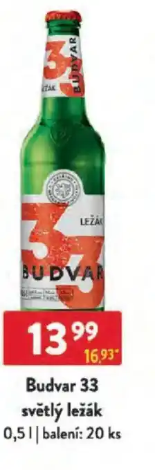 Qanto Budvar 33 světlý ležák nabídka