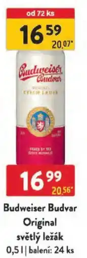 Qanto Budweiser Budvar Original světlý ležák nabídka